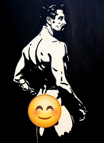 Original male nude acrylic - male,