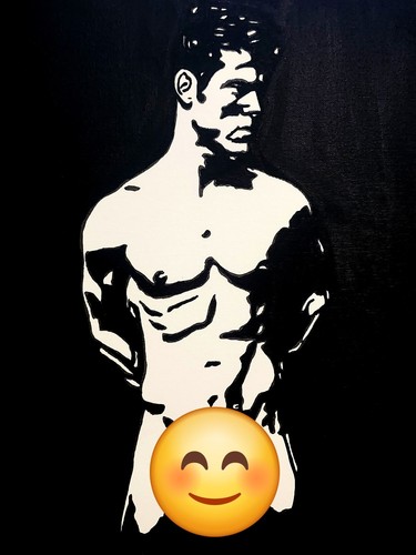 Original male nude acrylic - male,