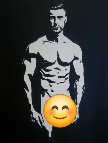 Original male nude acrylic - male,
