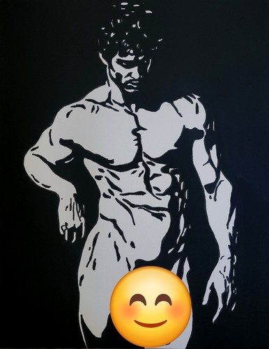 Original male nude - male, acrylic