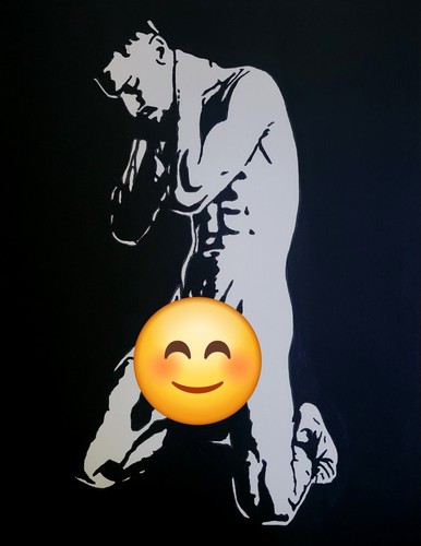 Original male nude - nude, acrylic